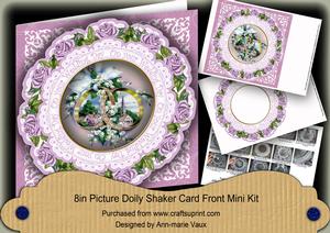 Lilac Rings Wedding Day 8in Picture Doily Shaker Cf Kit