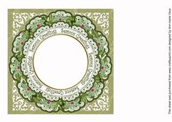 Olive Snowscene Seasons Greetings 8in Insert Panel