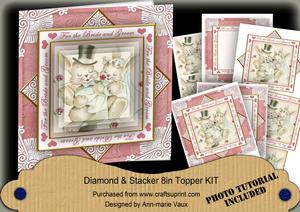 Love Bunnies Bride & Groom Diamond Megacoupage Cf Kit