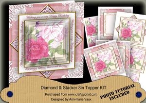 Pink Camllias Happy Birthday Diamond Megacoupage Cf Kit