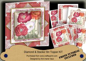 Poppies Happy Birthday Diamond Megacoupage Cf Kit