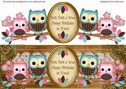 Mixed Owls Twit Twit a Woo! Large Dl Decoupage Step by Step
