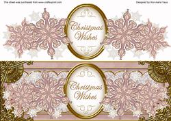 Dpink Flakes Christmas Wishes Xl Dl Decoupage Topper