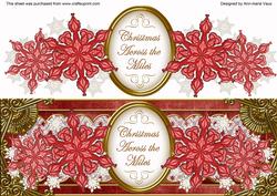 Red Flakes Across the Miles Xl Dl Decoupage Topper