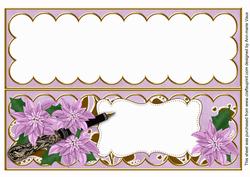 Lilac Poinsettia Xlarge Dl Folded Card Insert
