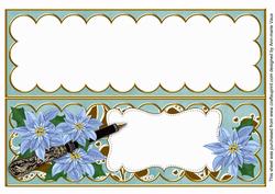 Teal Poinsettia Xlarge Dl Folded Card Insert