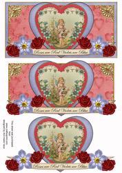 Pink Vintage Roses Are Red Valentine Dl Decoupage Topper