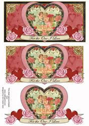 Black Pink Vintage One I Love Valentine Dl Decoupage Topper