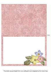 Pink Multi Fmk Fancy Square Kit Matching Folded Insert