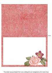 Red P Rose Red Fmk Fancy Square Kit Matching Folded Insert