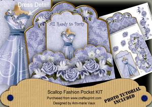 Blue Birdy Ready to Party Scallop Fashion Tag Cf Mini Kit