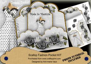 White Dotty Made to Measure Scallop Fashion Tag Cf Mini Kit