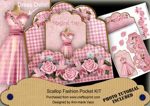 Pink Check Magical Day Scallop Fashion Tag Cf Mini Kit