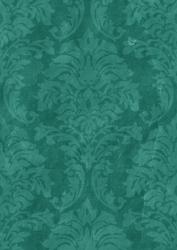 Peacock Old Damask A4 Backing Paper