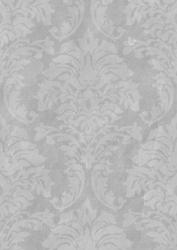 Silver Old Damask A4 Backing Paper