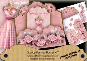 Pink Check Especially for You Scallop Tag Cf Mini Kit