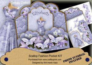 Blue Butterfly Elizabeth Scallop Fashion Tag Cf Mini Kit