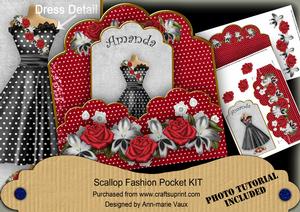 Black Red Dotty Amanda Scallop Fashion Tag Cf Mini Kit