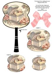 The Ring Box Oriental Hand Fan 3D Topper