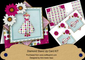 Cerise Daisy Dress Diamond Mini Card Kit