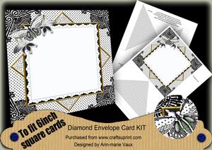 White Dot Butterfly 6inch Diamond Envelope Mini Kit