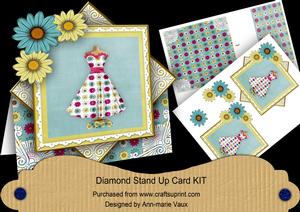 Teal Daisy Dress Diamond Mini Card Kit