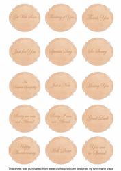 Peach Magnolia Matching All Occasion Sentiment Label Sheet