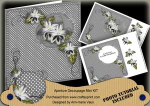 Black Gladioli 8in Aperture Decoupage Cf Mini Kit