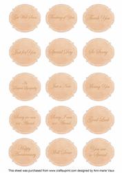 Peach Hibiscus Matching All Occasion Sentiment Label Sheet