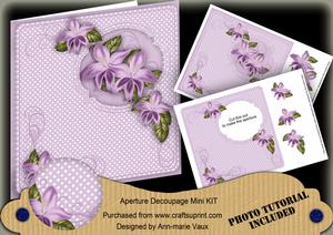Lilac Hibiscus 8in Aperture Decoupage Cf Mini Kit