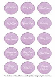 Lilac Hibiscus Matching All Occasion Sentiment Label Sheet