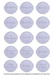 Blue Magnolia Matching All Occasion Sentiment Label Sheet