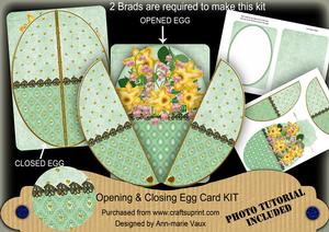 Daffs N' Lily of the Valley 3D Fab Opening Egg Card Mini Kit