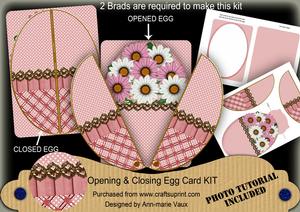 Pink Daisies 3D Fab Opening Egg Card Mini Kit