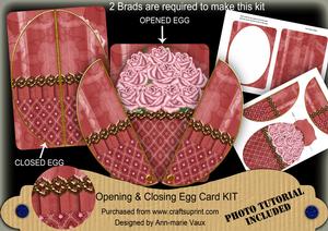 Pink Roses 3D Fab Opening Egg Card Mini Kit