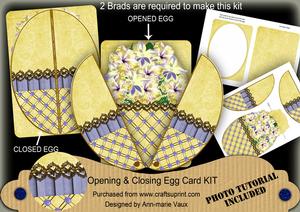 Lemon Gladdioli Mix 3D Fab Opening Egg Card Mini Kit