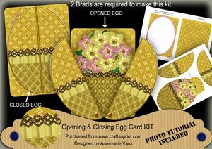 Lemon Pink Fmk 3D Fab Opening Egg Card Mini Kit