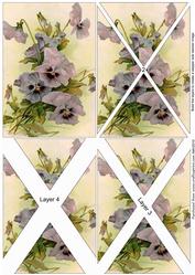 Purple Pansies Side Step Stacker