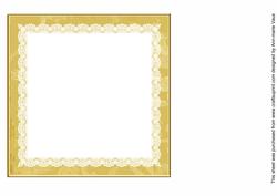 Gold Lace Edge 7in x 7in Square Insert Panel Sheet