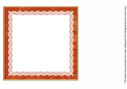Sunrise Lace Edge 7in x 7in Square Insert Panel Sheet