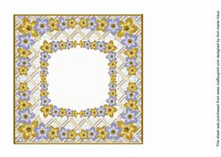Gold Blue Fmk Centre 7in x 7in Square Insert Panel Sheet