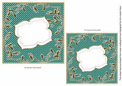 Peacock Dotty Fancy 6in & 5in Insert Panel Sheet