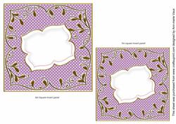 Purple Dotty Fancy 6in & 5in Insert Panel Sheet