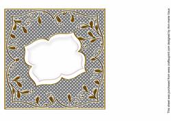 Black Dotty Fancy 7in x 7in Square Insert Panel Sheet