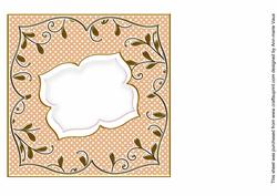 Borange Dotty Fancy 7in x 7in Square Insert Panel Sheet