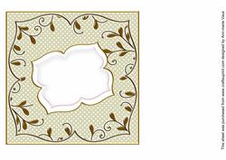 Cream Dotty Fancy 7in x 7in Square Insert Panel Sheet