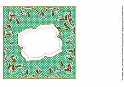 Dgreen Dotty Fancy 7in x 7in Square Insert Panel Sheet