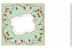 Mid Green Dotty Fancy 7in x 7in Square Insert Panel Sheet
