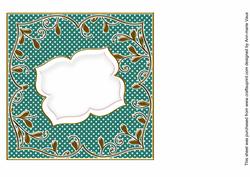Peacock Dotty Fancy 7in x 7in Square Insert Panel Sheet