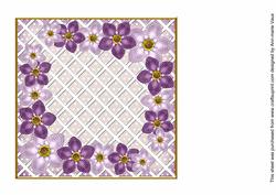 Lilac Fmk Corner 7in x 7in Square Insert Panel Sheet